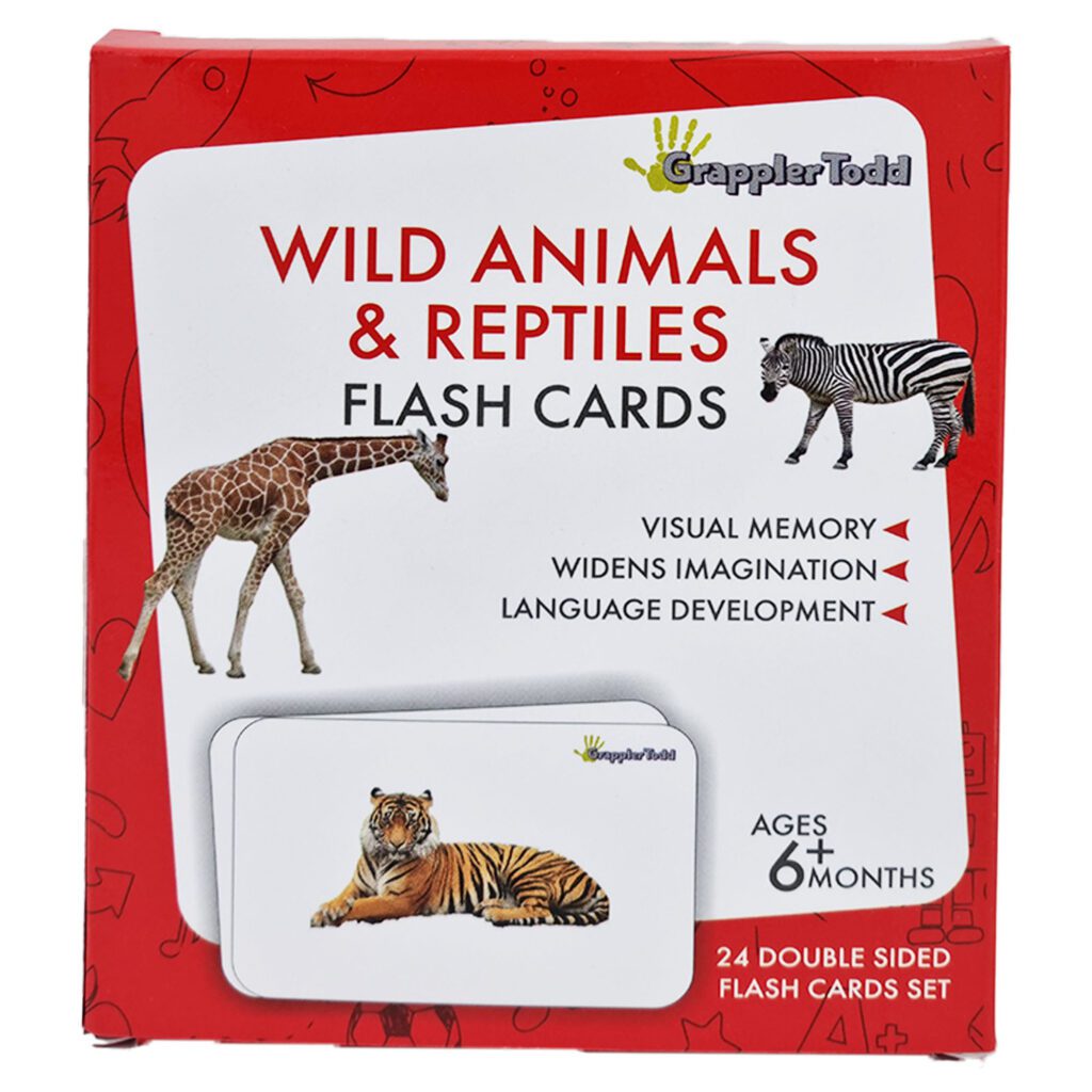 Buy Montessori Wild Animals Flashcard for Toddler